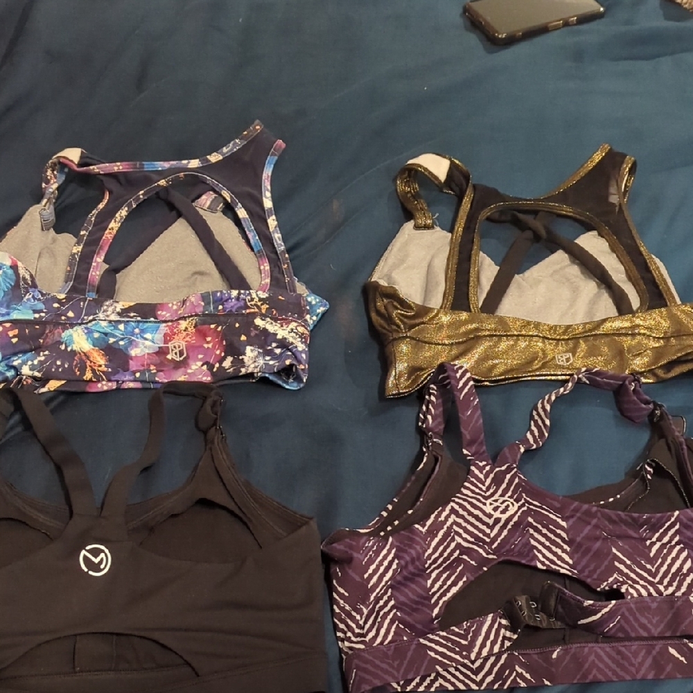 Born Primitive Sports Bras - Black, Purple, Gold